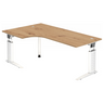 UNDA 82 W | 200x120 | Schreibtisch höhenverstellbar - buerostuhl24