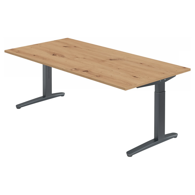 XTRA XB 2E GG | 200x100 | Schreibtisch höhenverstellbar - buerostuhl24